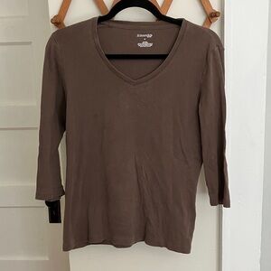 St. John's Bay Women's V-Neck 3/4 Sleeve